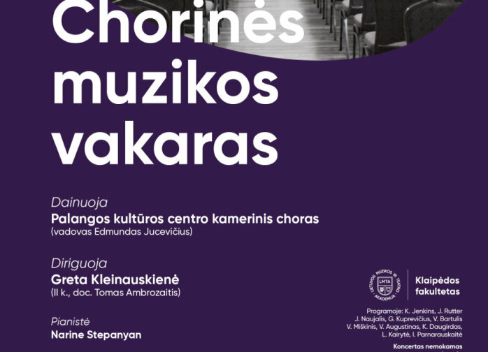 Chorinės muzikos vakaras kurhauzo koncertų salėje