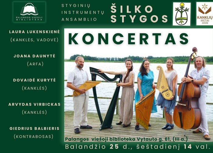 Bibliotekoje – ansamblio „Šilko stygos“ koncertas