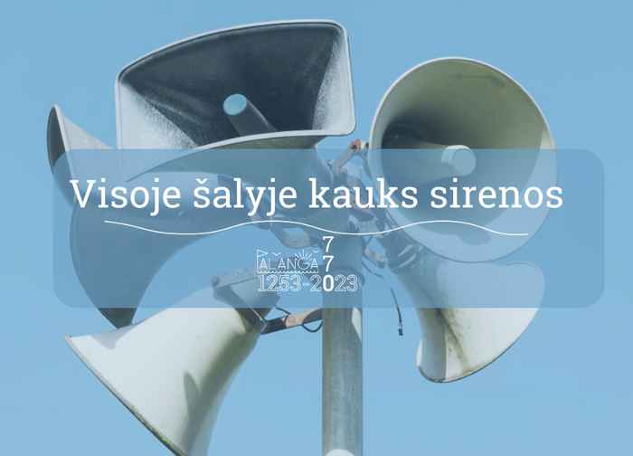 Balandžio 30 d. bus įjungiamos civilinės saugos sirenos