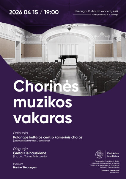 Chorinės muzikos vakaras kurhauzo koncertų salėje