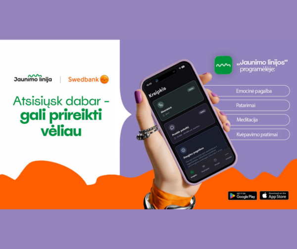Pristatyta nemokama „Jaunimo linijos“ emocinės pagalbos programėlė jaunimui