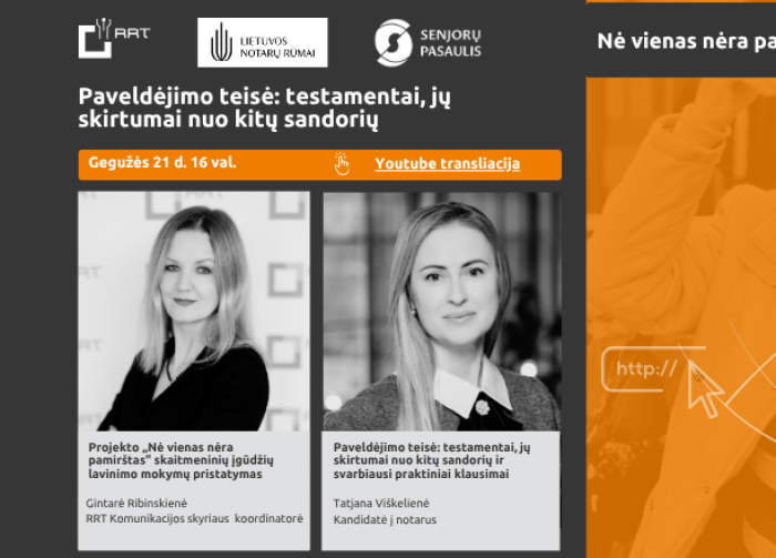 Ryšių reguliavimo tarnyba drauge su skaitmeninių įgūdžių lavinimo projekto „Nė vienas nėra...