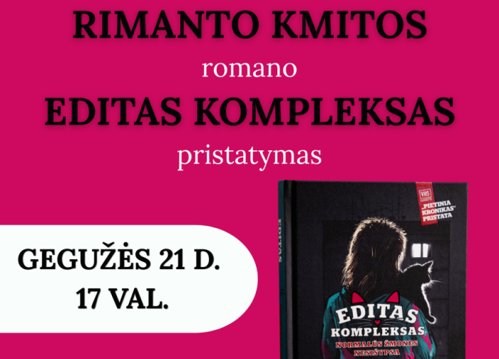 Rimanto Kmitos romano „Editas kompleksas“ pristatymas Palangoje