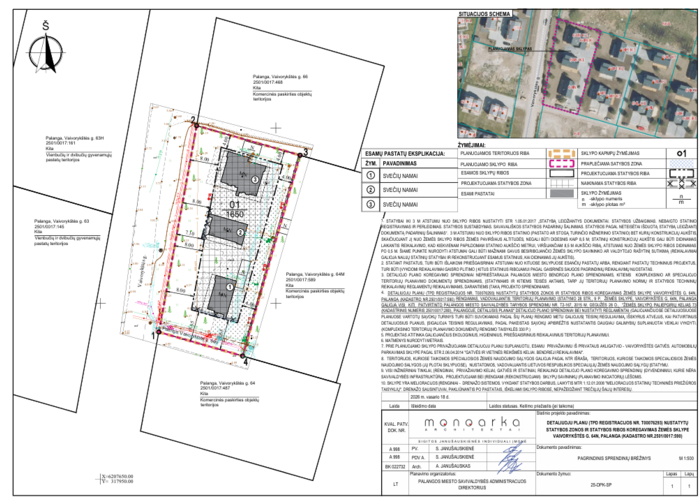 Patvirtintas Žemės sklypo Paliepgirių kel. 73, Palangoje, detaliojo plano (TPD registracijos Nr....