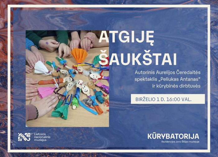 „Atgiję šaukštai“ – autorinis Aurelijos Čeredaitės spektaklis ir kūrybinės dirbtuvės. KŪRYBATORIJA