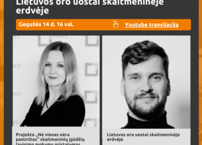 Ryšių reguliavimo tarnyba drauge su skaitmeninių įgūdžių lavinimo projekto „Nė vienas nėra...