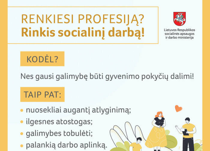 Socialinio darbuotojo profesija suteikia daugiau – prasmę, ryšį ir tikrą pokytį