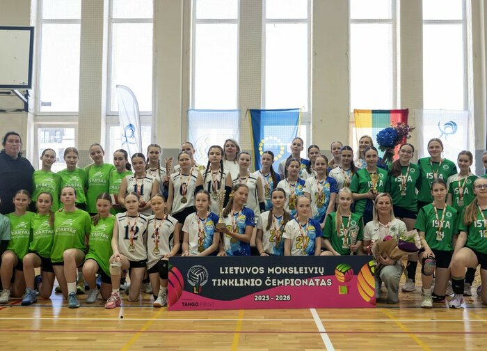 Lietuvos U13 salės tinklinio čempionato finale – triumfuojanti Palanga