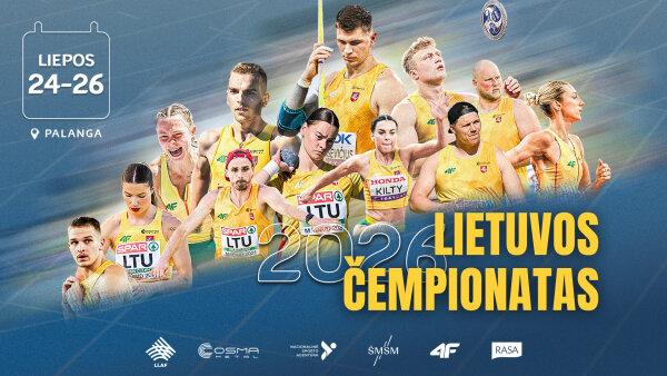 Liepos 24-26 d. Palangoje vyks Lietuvos lengvosios atletikos čempionatas
