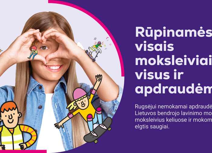 „Lietuvos draudimas“ rugsėjį vėl apdraus visus Palangos miesto moksleivius, vyks saugaus elgesio...