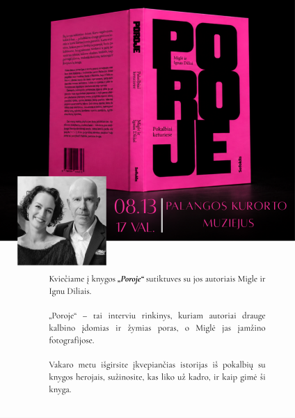 Palangos kurorto muziejus kviečia į knygos „Poroje“ pristatymą