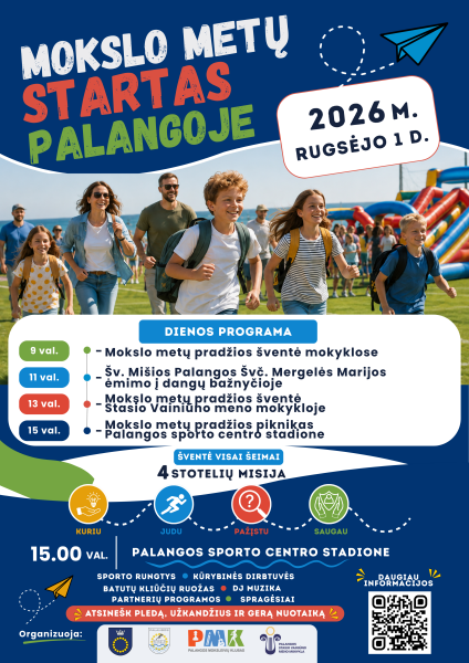 Kviečiame į nuotaikingą ir smagią Mokslo metų pradžios šventę Palangoje