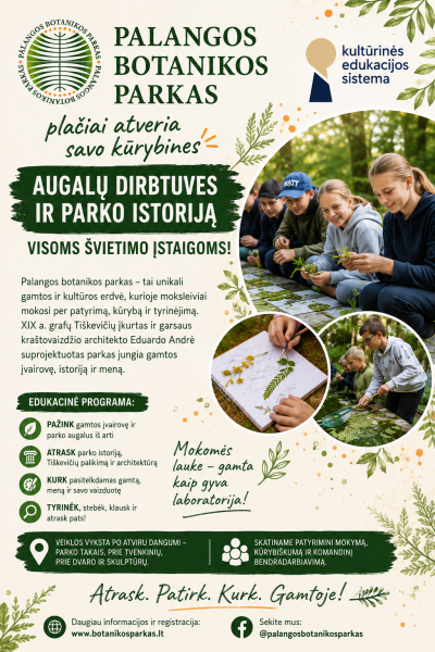 Edukacinės veiklos Palangos Birutės parke įtrauktos į Kultūros paso sistemą