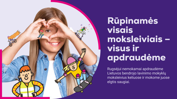 „Lietuvos draudimas“ rugsėjį vėl apdraus visus Palangos miesto moksleivius, vyks saugaus elgesio...