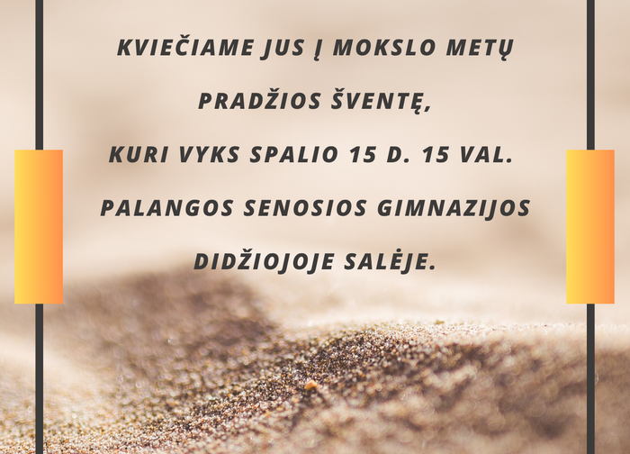 Spalio 15 d. - Palangos TAU mokslo metų pradžios šventė