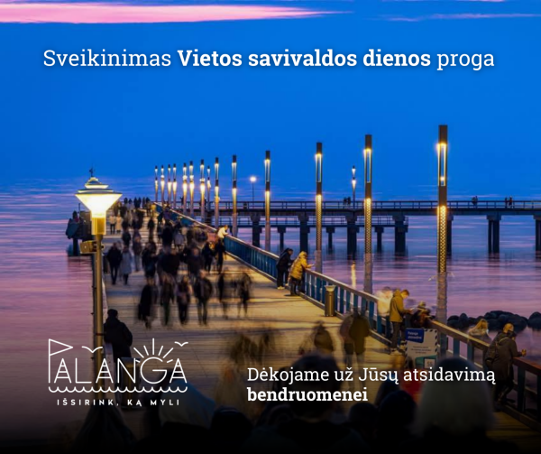 Palangos miesto mero Šarūno Vaitkaus sveikinimas Vietos savivaldos dienos proga