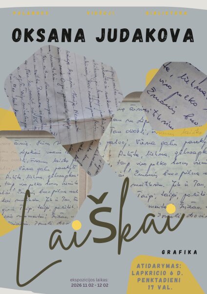 Palangos bibliotekoje atidaroma Oksanos Judakovos paroda „Laiškai“