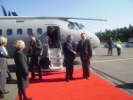 Suomijos Prezidentą Sauli Niinisto pasitiko Palangos meras Š. Vaitkus.