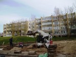 Vyksta aikštelių įrengimo darbai. 